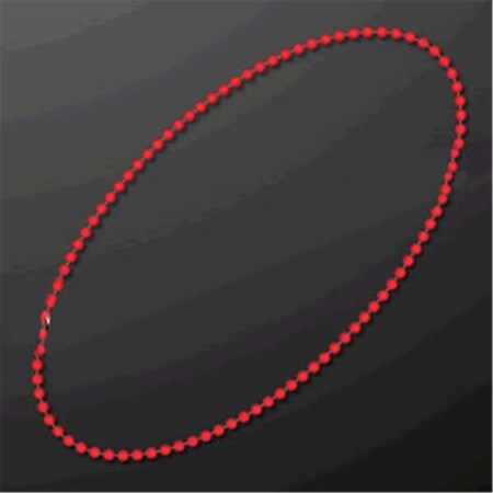 Endless Games Smooth Round Opaque Bead Mardi Gras Necklace, Red, 12PK EN3335652